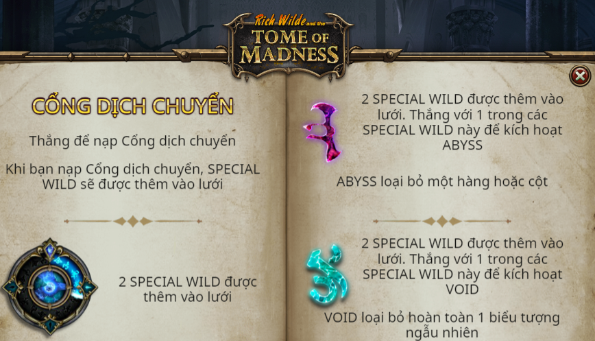 dịch chuyển Tome of Madness