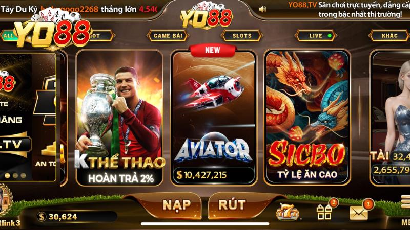 Những ưu điểm vượt trội của tựa game nổ hũ Aviator Yo88