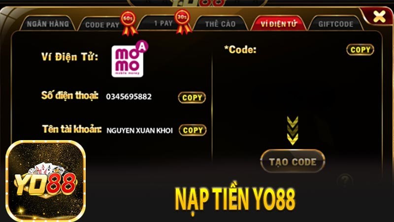 4. Một vài lưu ý khi thực hiện nạp tiền tại cổng game Yo88